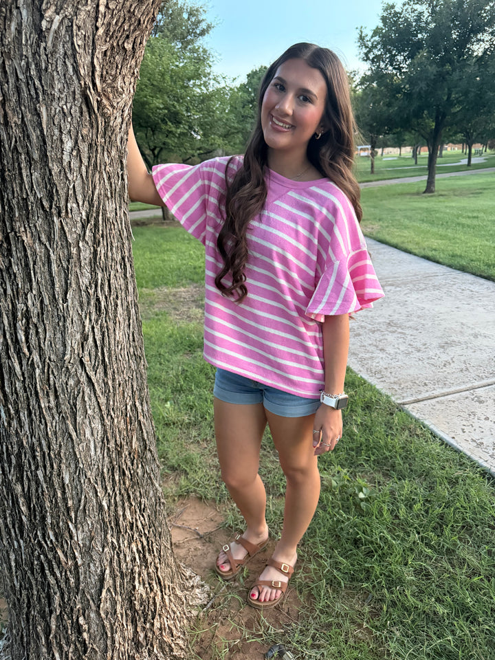 Blush & Breeze Striped Top