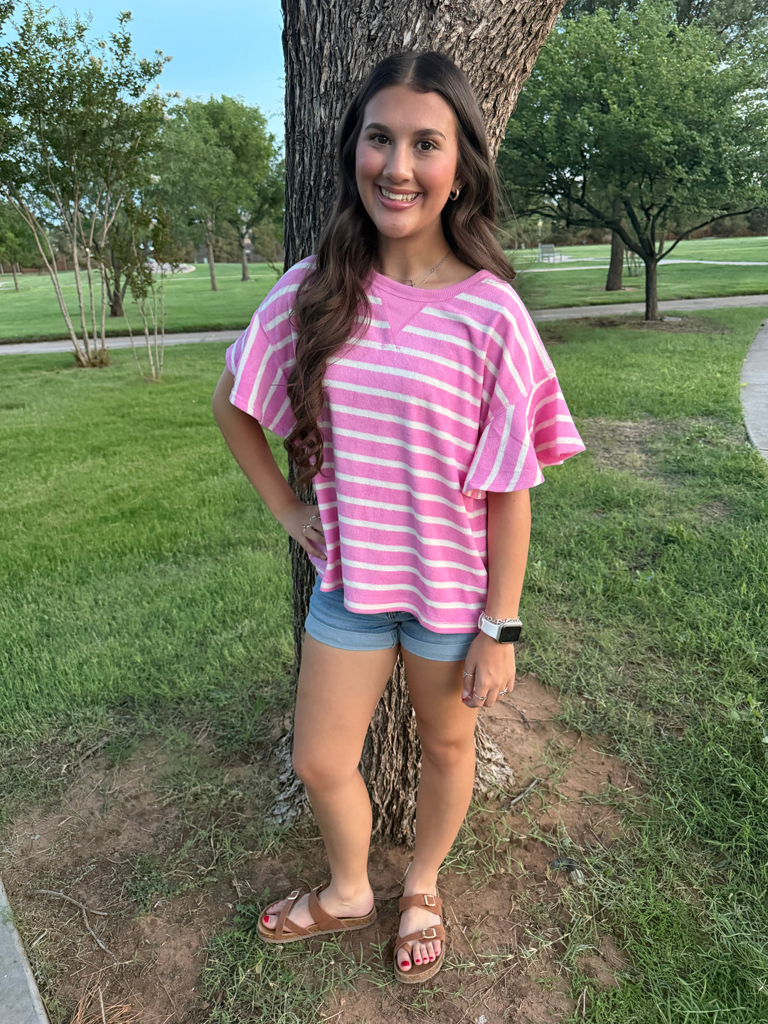 Blush & Breeze Striped Top