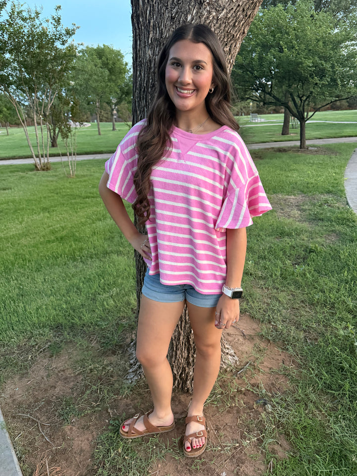 Blush & Breeze Striped Top