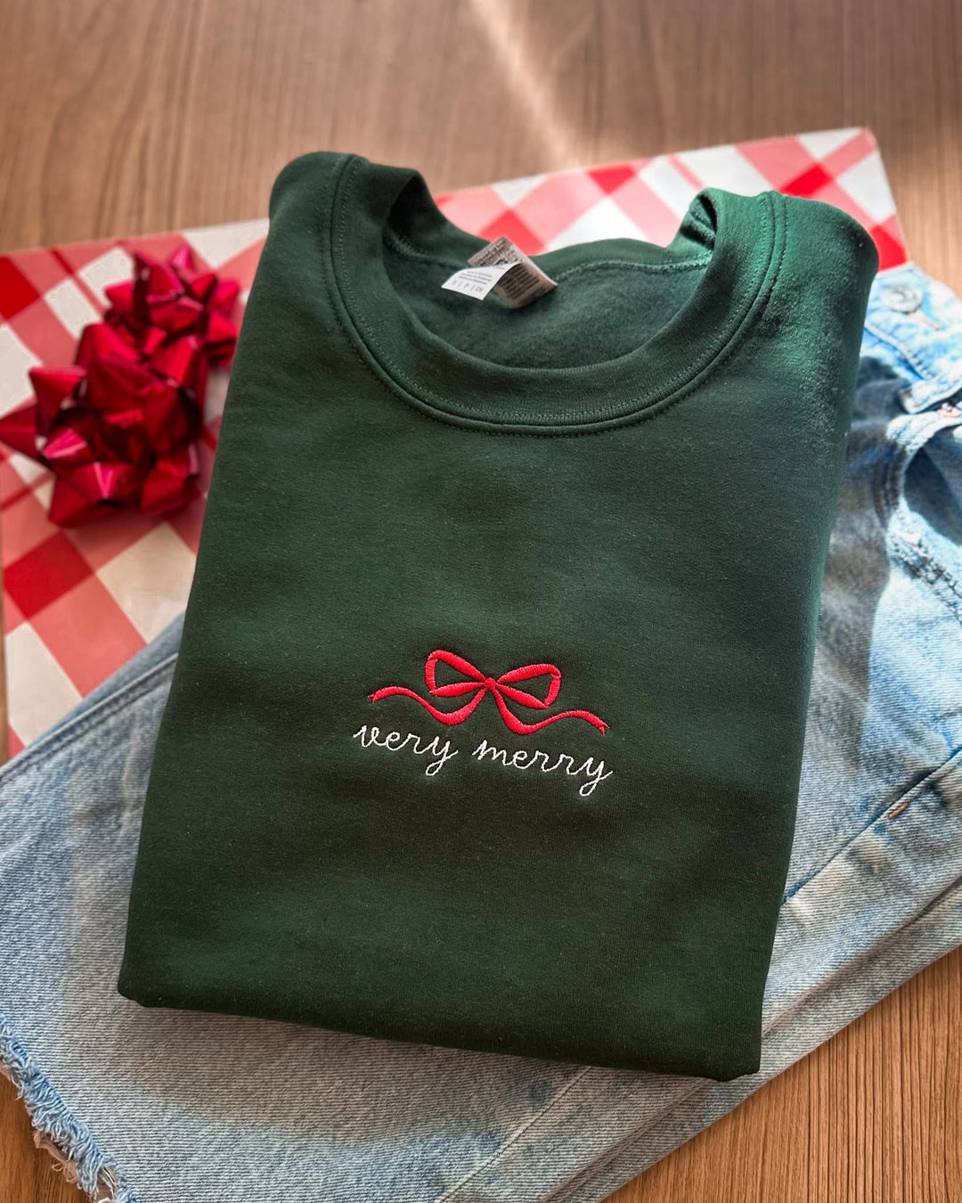 Very Merry Embroidered Sweatshirt