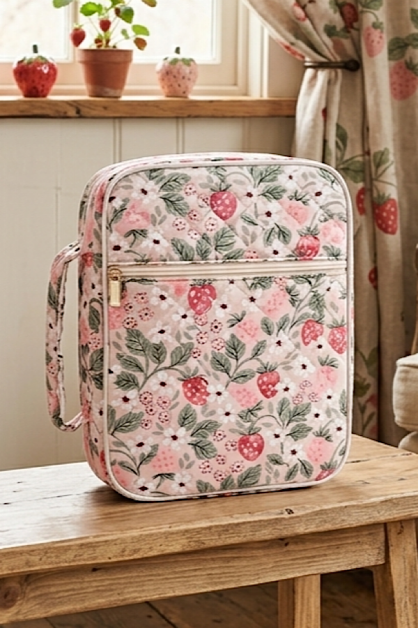 Eden Strawberry Zipper Bible Cover