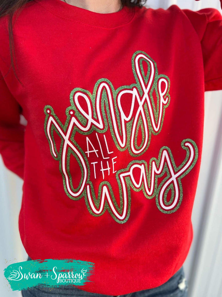 Glitter Jingle All The Way Sweatshirt