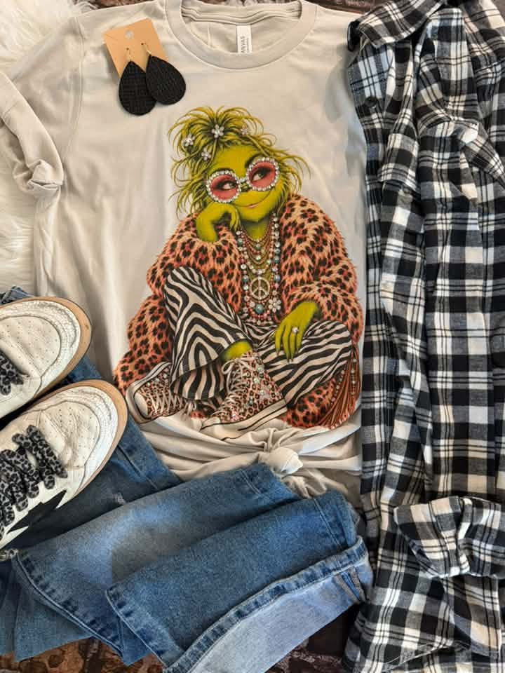 Embellished Miss Glitzy Glam Graphic with Gem Details