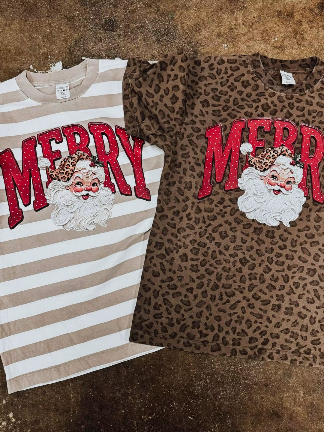 Merry Leopard Santa Tee