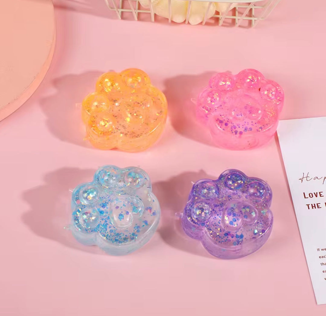 IN STOCK ~ Glitter Paw Squishy