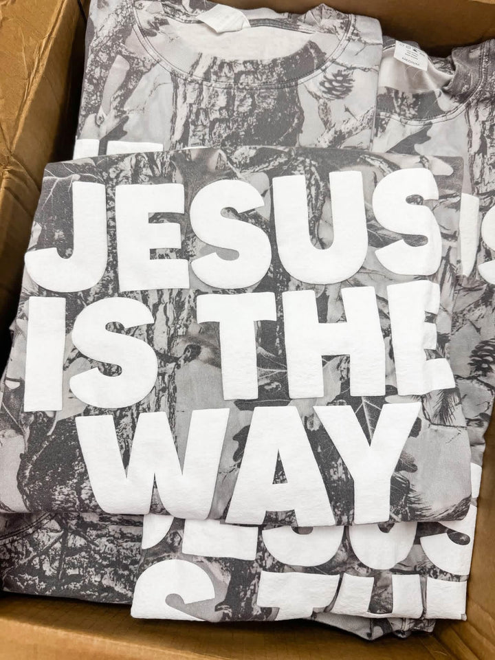 Jesus is the Way Camo Tee