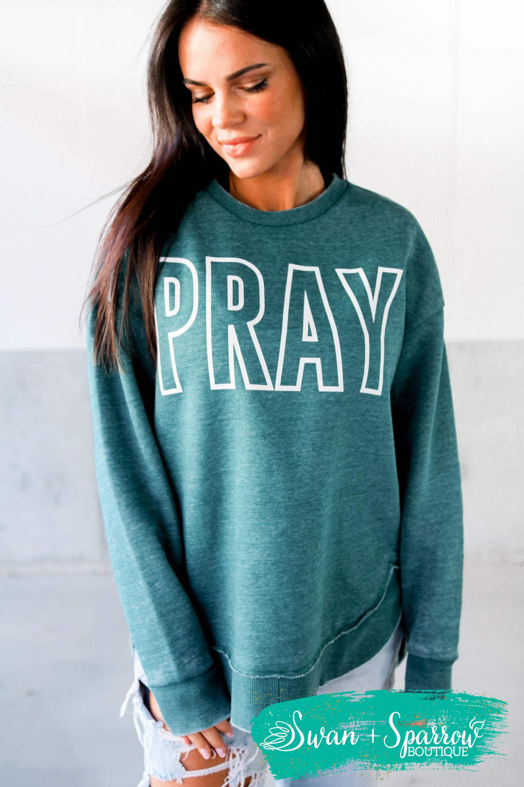 Pray Vintage Fleece Sweatshirt