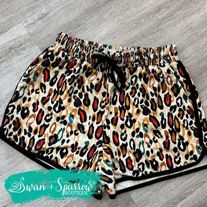 Into The Action Leopard Everyday Drawstring Shorts