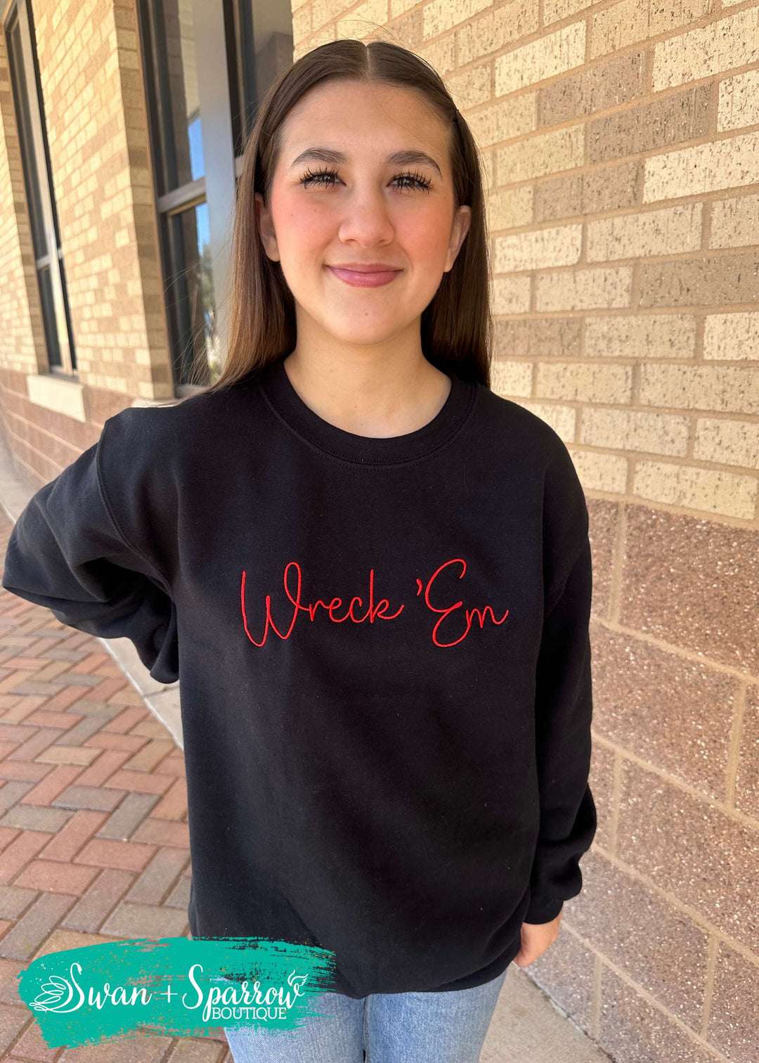 Wreck 'Em Embroidered Sweatshirt