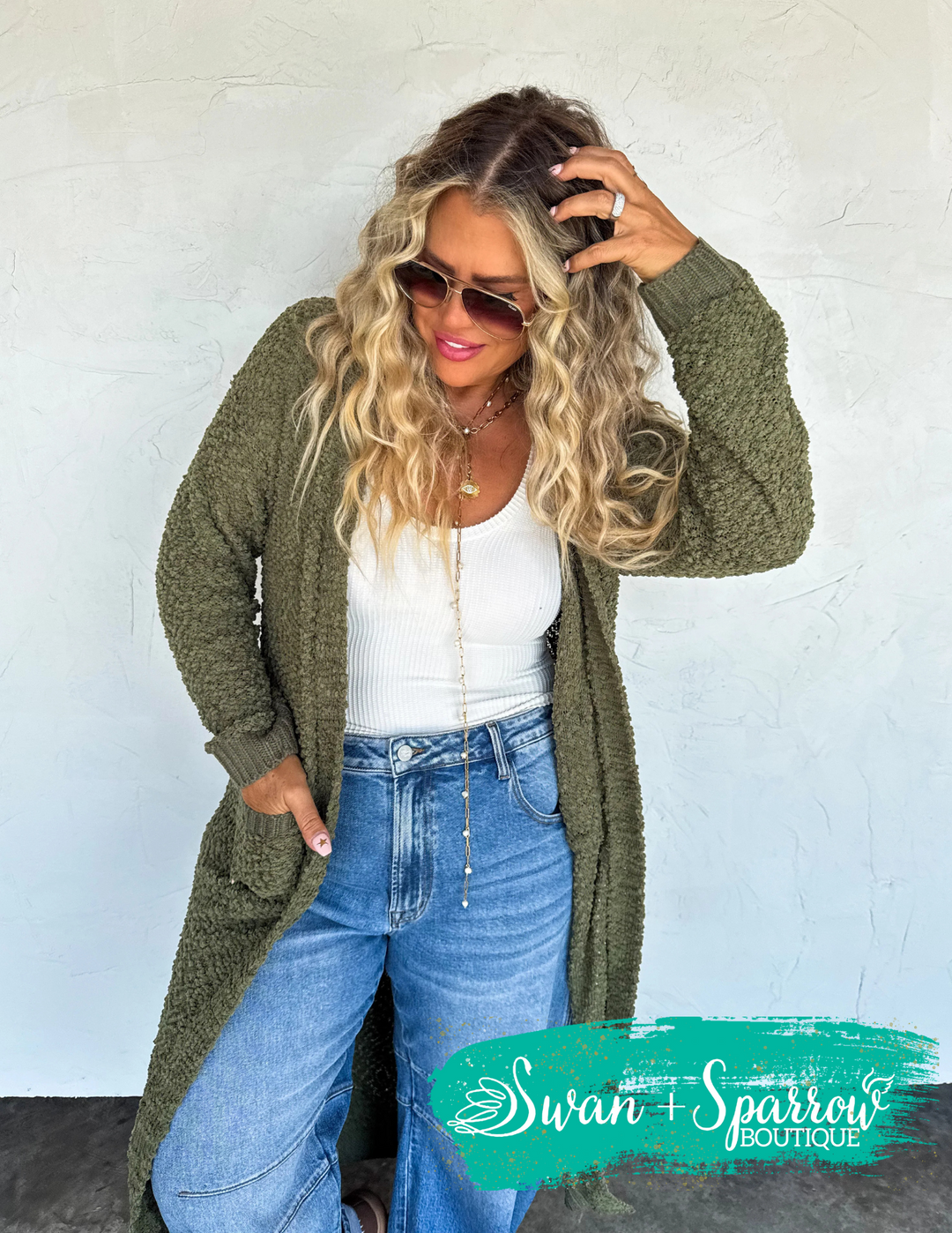 Poppy Knit Popcorn Cardigan
