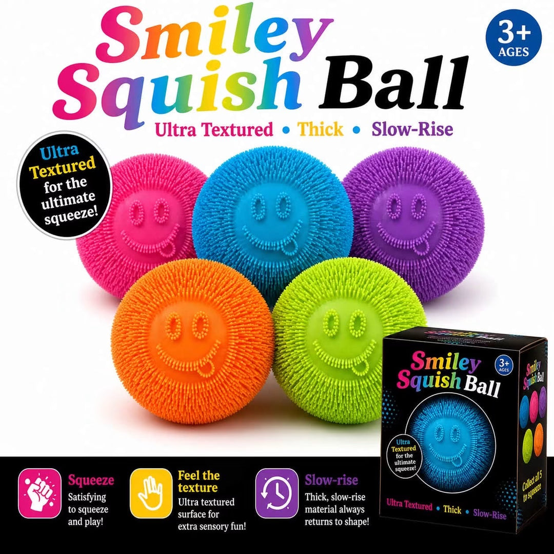 IN STOCK ~ Smiley Squish Fuzz Ball