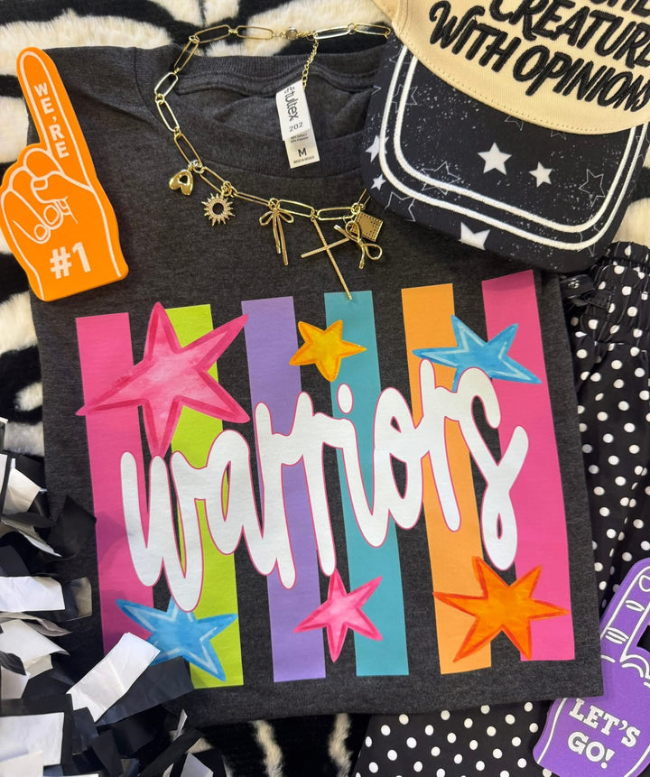 Neon Rainbow Stars Mascot Tees - Youth
