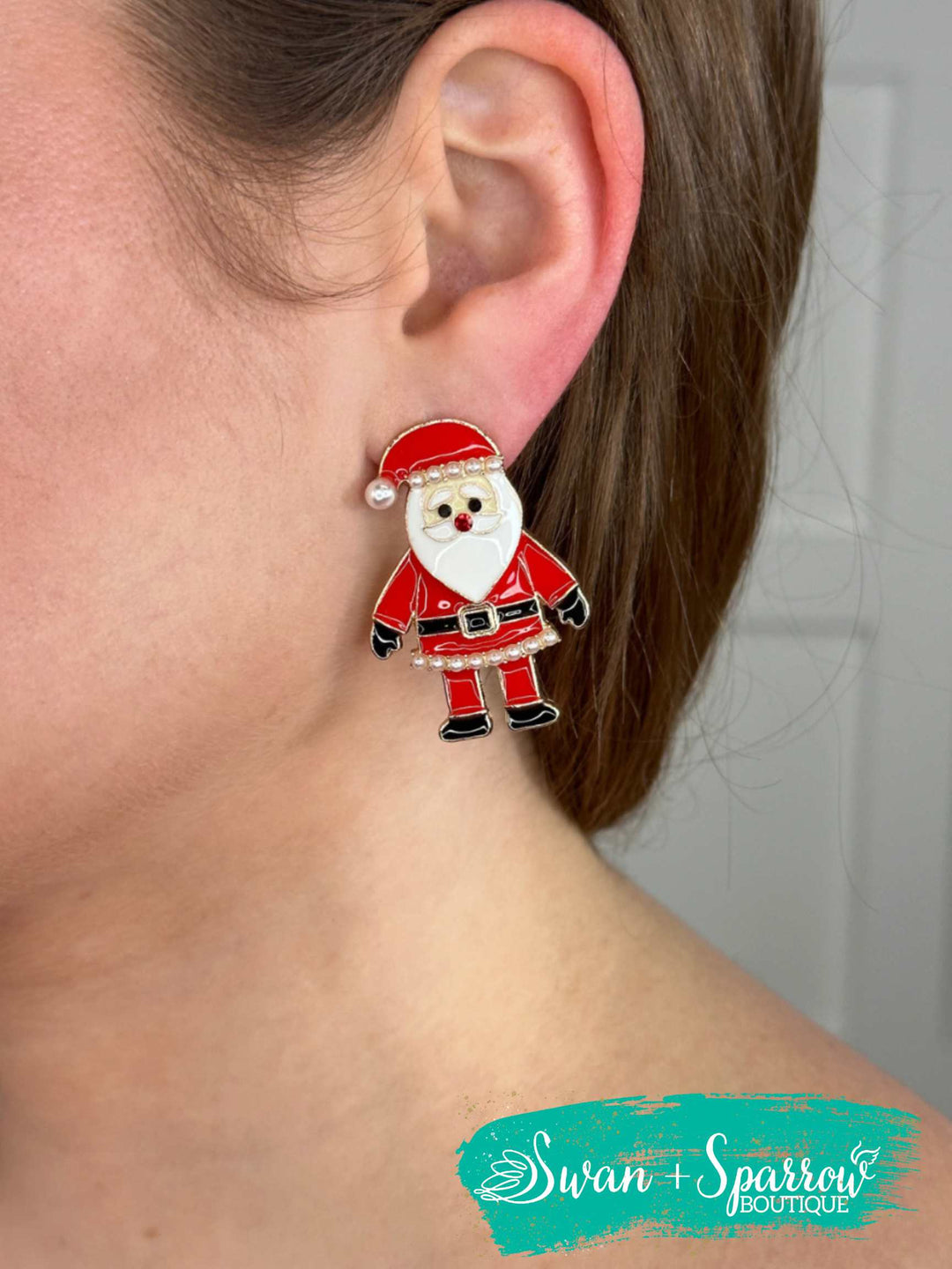 Dear Santa Pearl Earrings