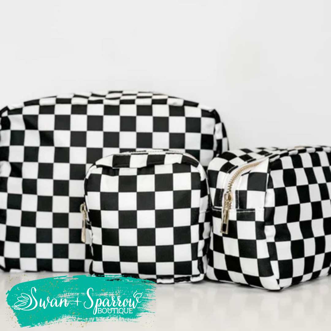Glam Girl Checkered Travel Bags