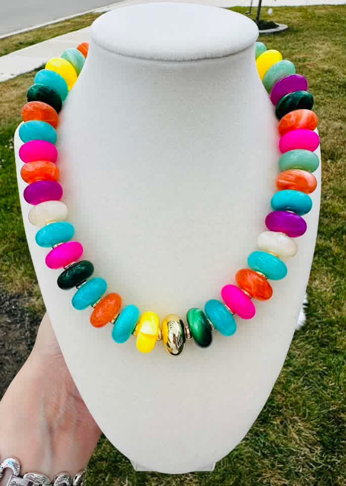 Color Pop Beaded Necklace