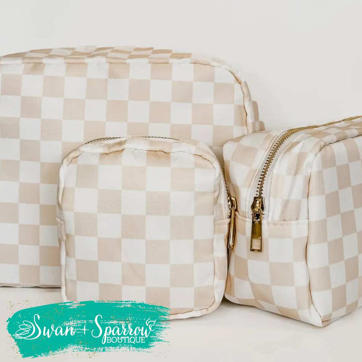 Glam Girl Checkered Travel Bags
