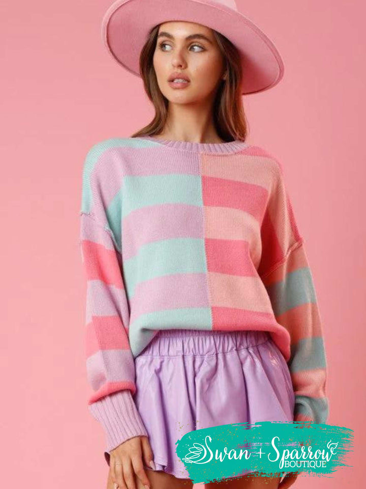 Sprinkles Color Block Stripe Sweater