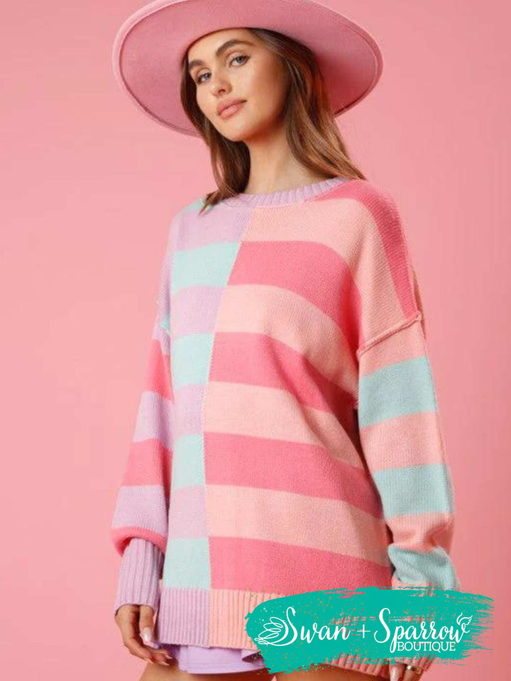 Sprinkles Color Block Stripe Sweater