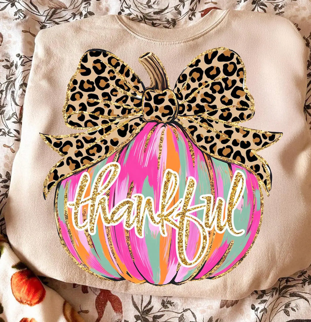 Thankful Leopard Pumpkin