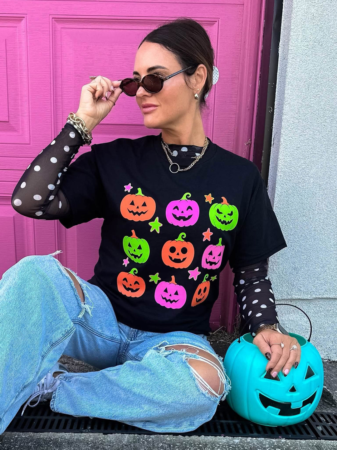 Neon Pumpkin Party Tee