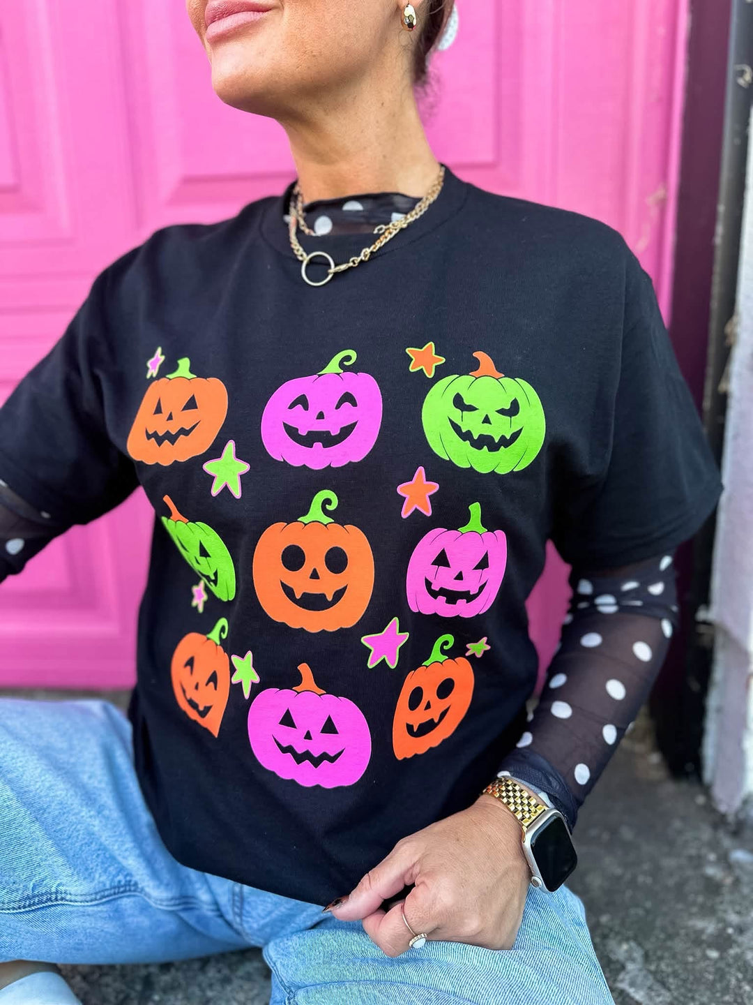 Neon Pumpkin Party Tee