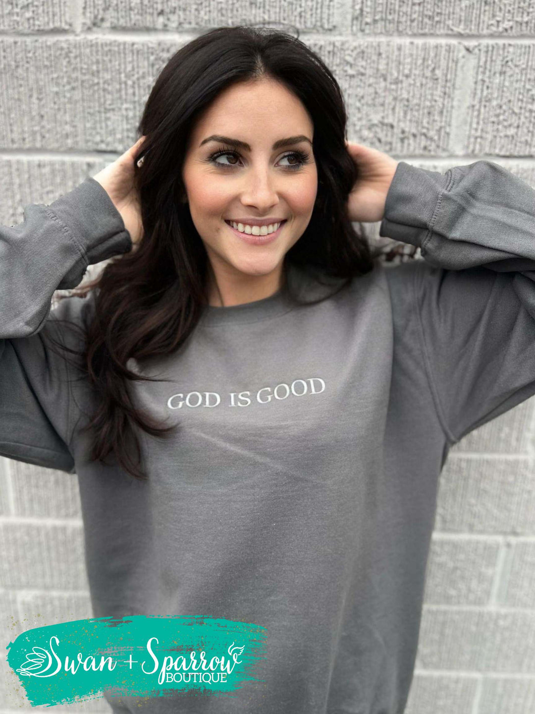 God is Good Embroidered Sweatshirt