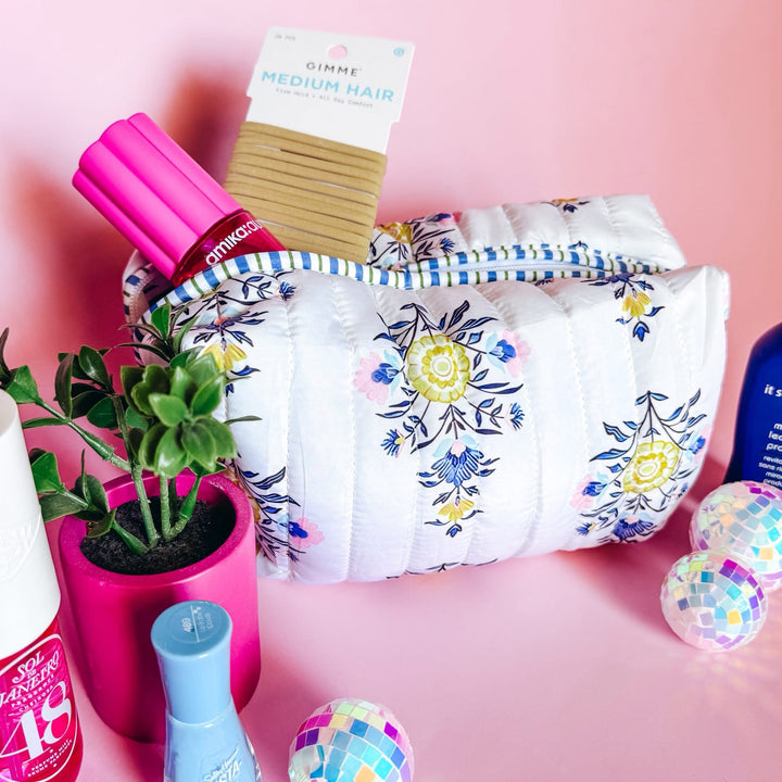 Quilted Makeup/Travel Pouch