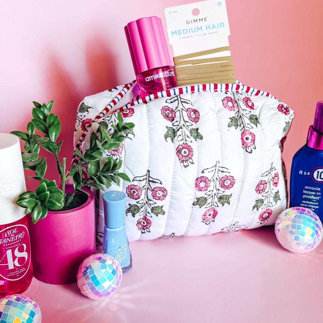 Quilted Makeup/Travel Pouch