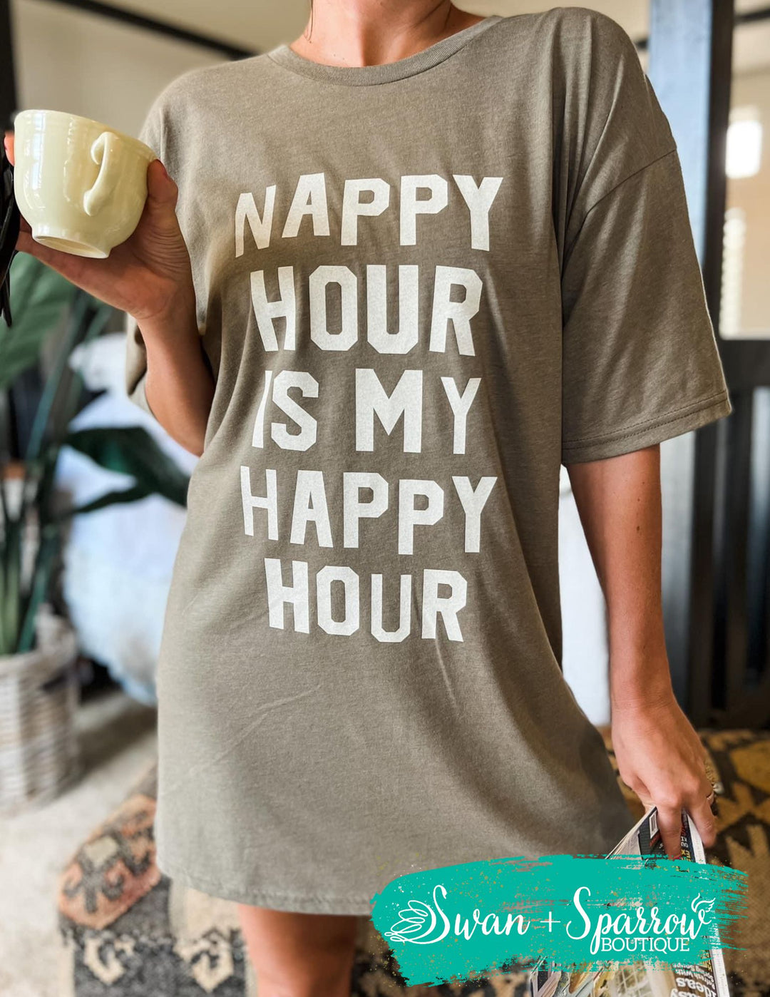 Nappy Hour is my Happy Hour Sleep Shirt