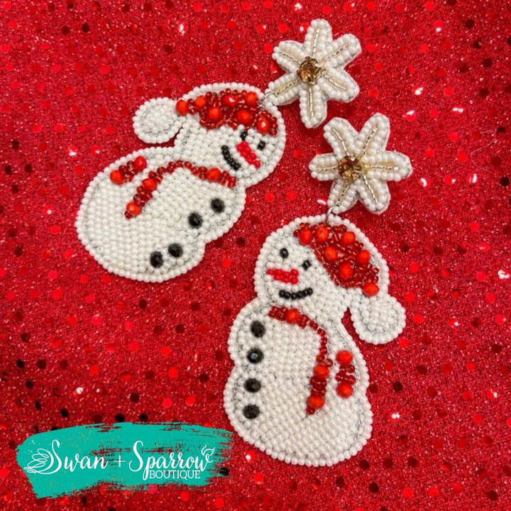 North Pole Snowman Earrings