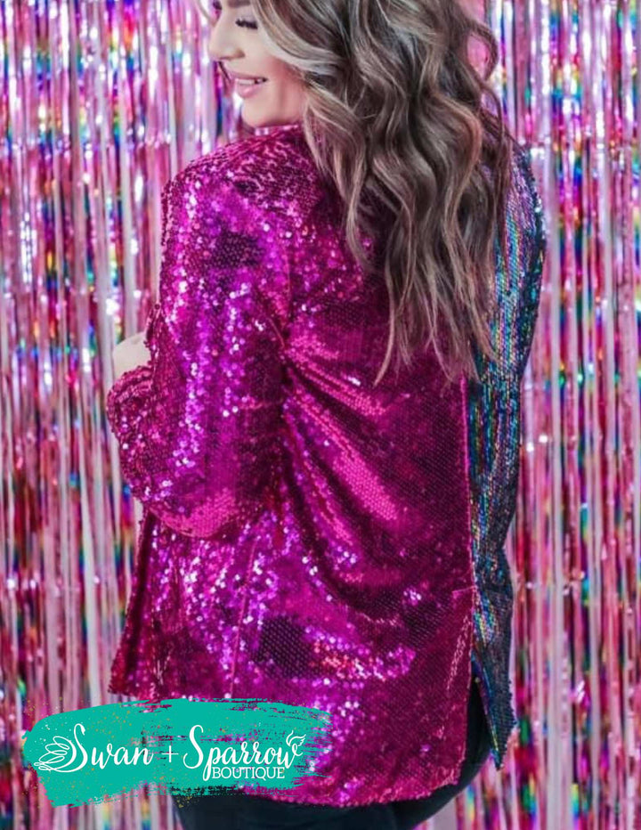 Stay Stunning Sequin Blazer