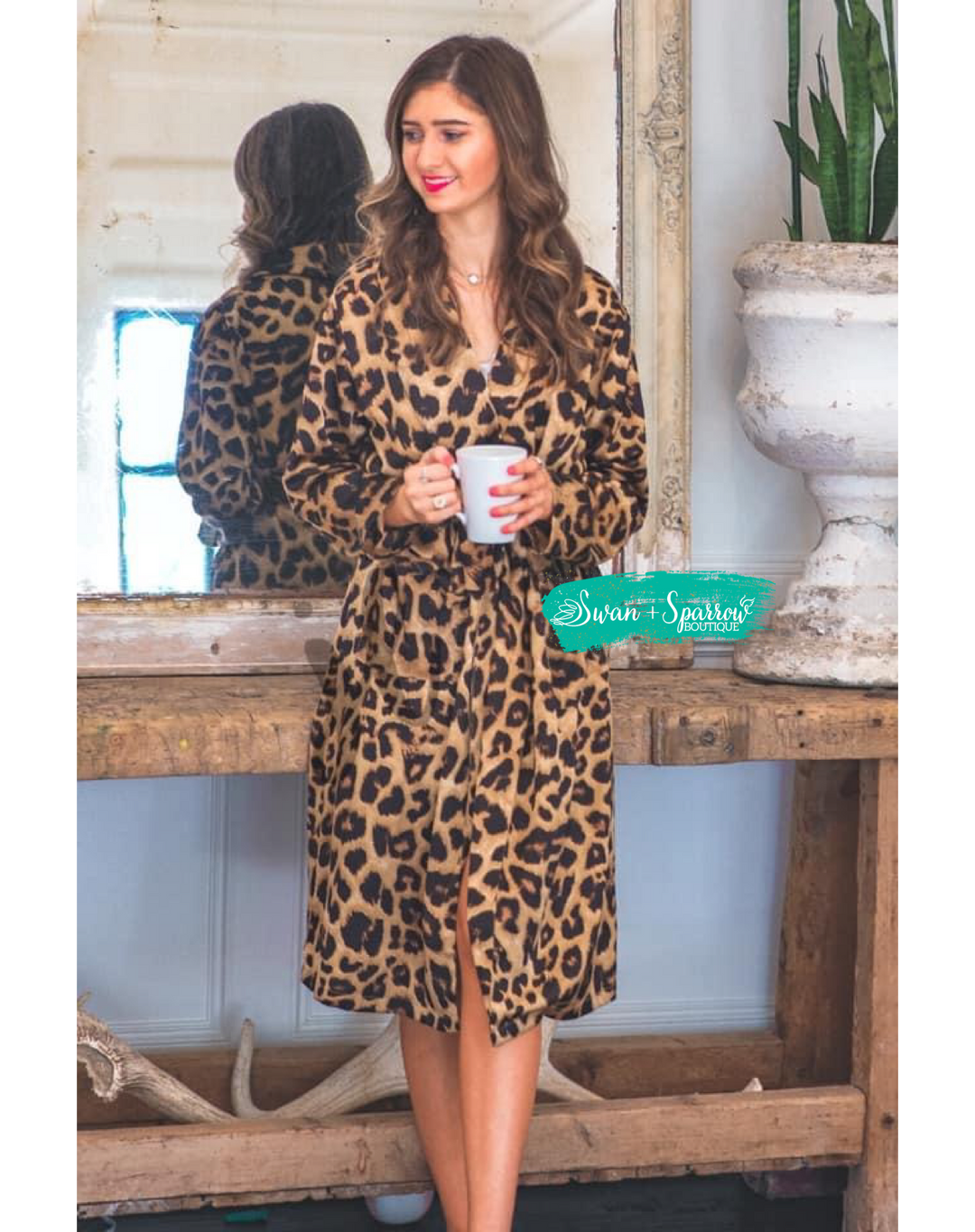 Lady Leopard Silky Robe
