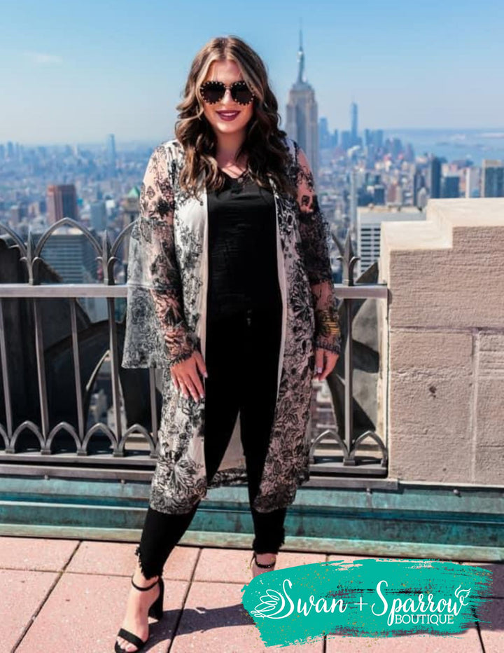 Grand Glimmer Sequin Kimono