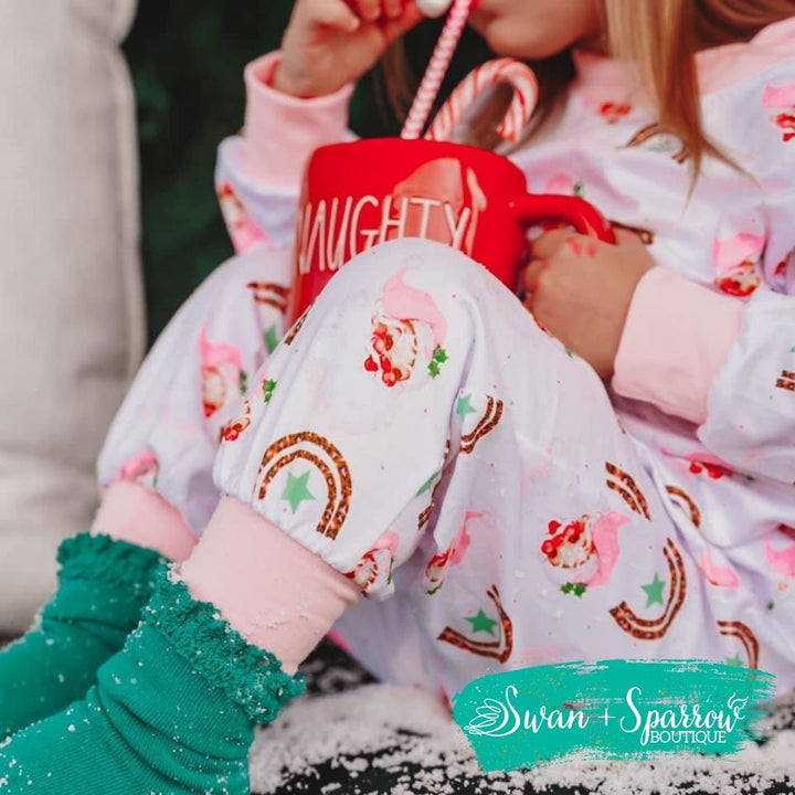 Pink Christmas PJ set