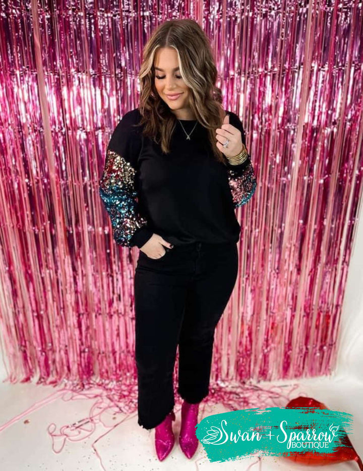 Glam Life Sequin Top