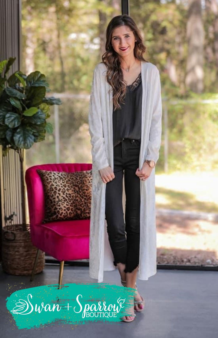 Stroke of Midnight Velvet Duster