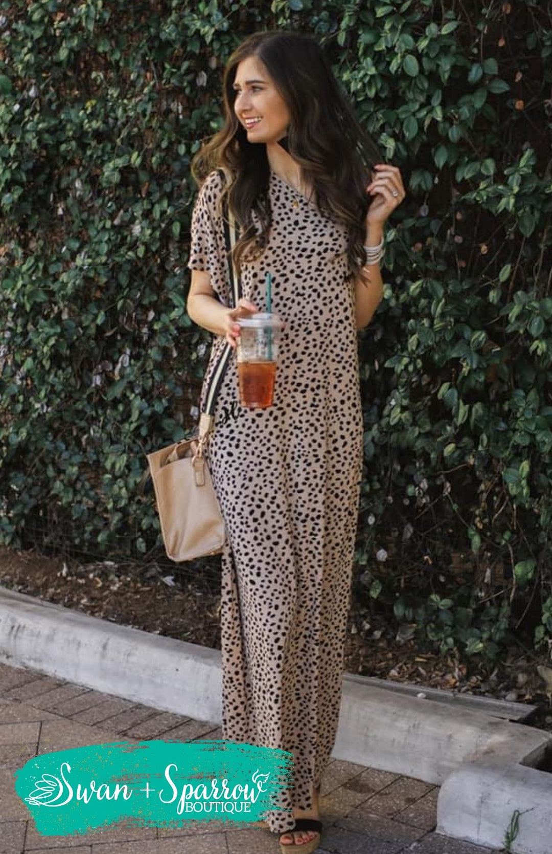 Let’s Talk Leopard One Shoulder Maxi Dress