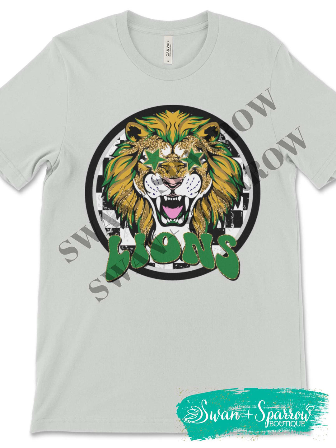 Lions Preppy Mascot Tee - Green and Gold