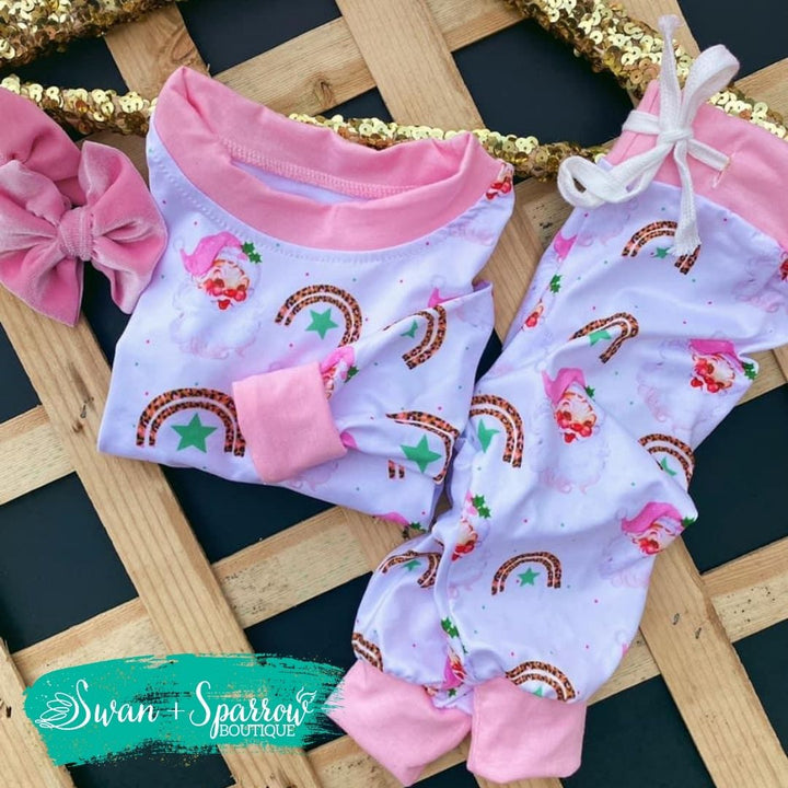 Pink Christmas PJ set