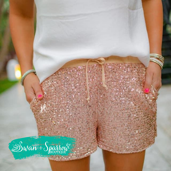 VIP Status Sequin Shorts {Multiple Colors Available}